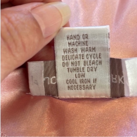 Vintage Jones NY Slip Dress Mini Nighty Pink Silky Satin Barbie Cutout Back Bows - Picture 5 of 16
